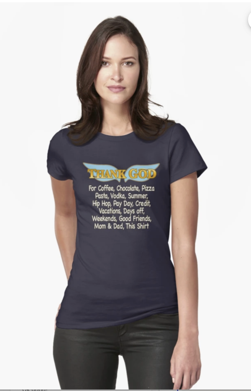 Thank God Shirt - Coffee, Chocolate, Pizza
