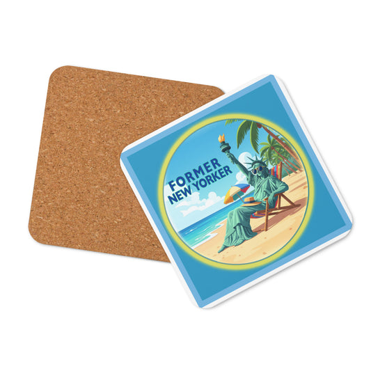 Lady Liberty Cork back coaster (free shipping)