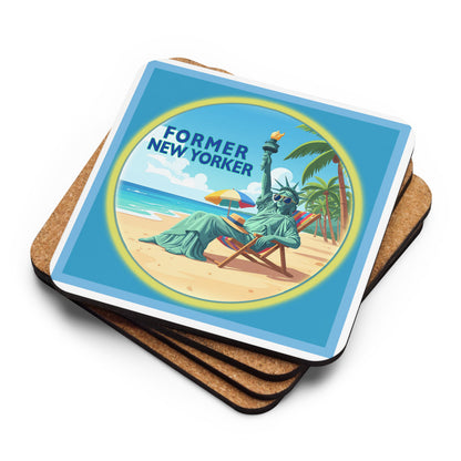 Lady Liberty Cork back coaster (free shipping)
