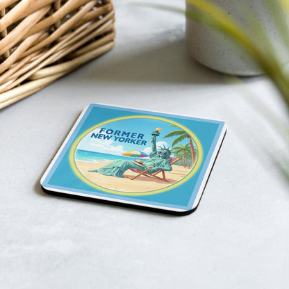 Lady Liberty Cork back coaster (free shipping)